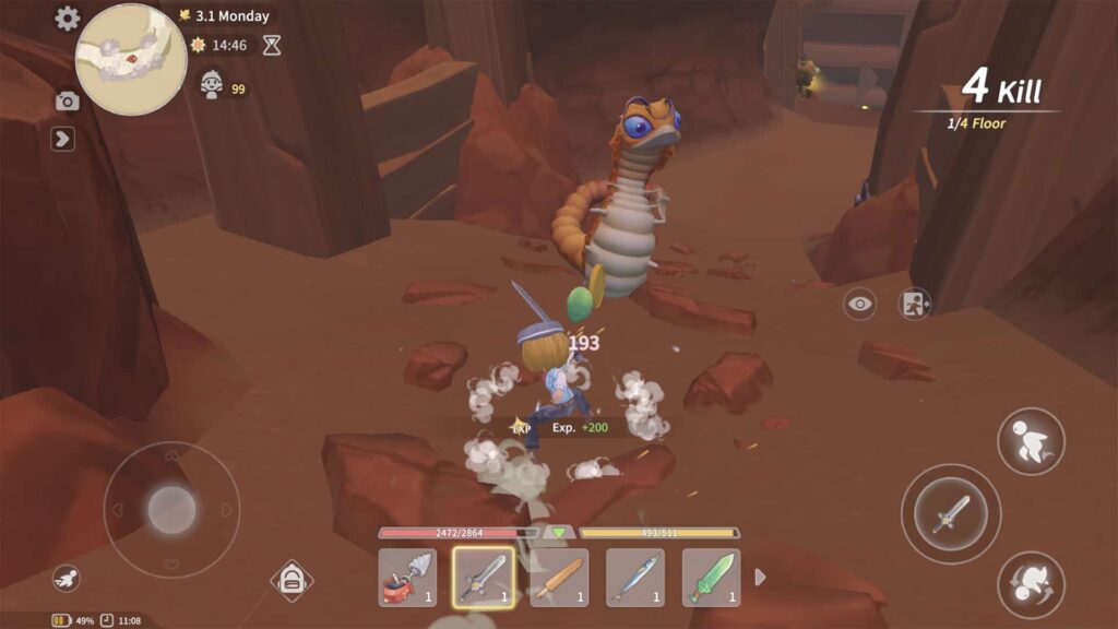 My Time at Portia battle